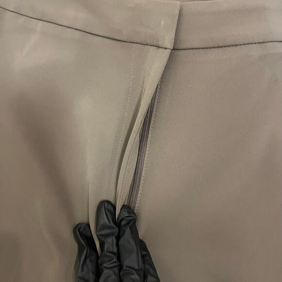 H&M Women's Wide High Waist Full Length Pants Taupe Size 14 New - Picture 4 of 9